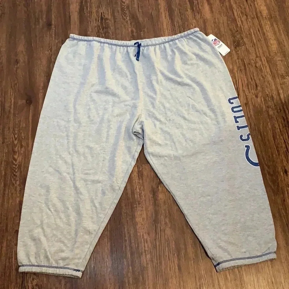 Indianapolis Colts NFL Sweat Pants Leg Logo Gray Women’s Size 3X NWT
